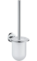 Ершик для унитаза Aquatek Оберон настенный, материал латунь/стекло/пластик, для туалета/унитаза, ванную комнату/туалет, цвет хром