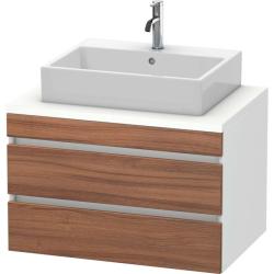 Тумба под раковину для консоли/столешницы Duravit DuraStyle 80х54,8х51,2 см, подвесная, ДСП, цвет: орех/белый матовый, 2 выдвижных ящика, прямоугольная