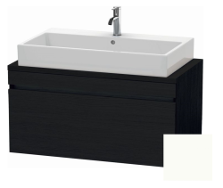 Тумба/шкафчик для консоли/столешницы Duravit DuraStyle под раковину 70х54,8х51,2 см, подвесная, ДСП, цвет: дуб черный/белый матовый, 1 выдвижной ящик, прямоугольная