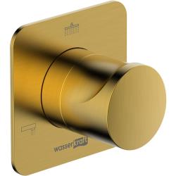 Переключатель потоков WasserKRAFT Havel, на 3 выхода, для душа, встраиваемый (скрытый) монтаж, латунь, цвет: золото матовое