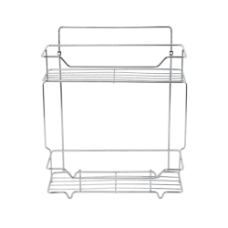 Полка двухъярусная Milardo Grid прямая, 300х363 мм проволока стальная, цвет хром GRICS2CM44
