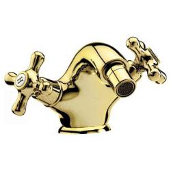 Смеситель для биде Webert Armony, для унитаза/биде, двухвентильный, неповоротный, длина 90 мм, латунь, цвет золото