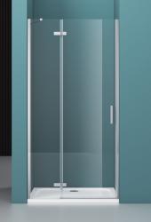 Душевая дверь BelBagno Kraft, 120х195 см, прозрачное стекло/профиль хром, в нишу, левосторонняя/левая установка, закаленное стекло, распашная