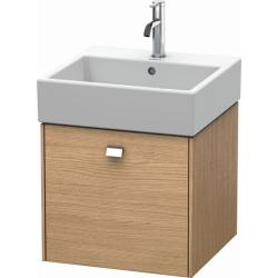 Тумба/шкафчик для консоли/столешницы Duravit Brioso под раковину 42х48х44,2 см, подвесная, ДСП, цвет: дуб европейский/хром, 1 выдвижной ящик, прямоугольная