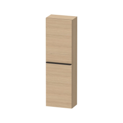 Пенал Duravit D-Neo, 40x24x132 см, подвесной, (правый), с распашной дверцей/одностворчатый, с 4 стеклянными полками, цвет: натуральный дуб, в ванную комнату
