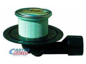 Трап Ду50/75 с поворотным шарниром, круглый, HL 80.1R