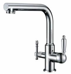 Смеситель для кухни/мойки ZorG ZR 313, под фильтр, однорычажный, поворотный, керамический картридж, длина излива 225 мм, латунь, цвет хром Смеситель для кухни/мойки ZorG ZR 313, под фильтр, однорычажный, поворотный, керамический картридж, длина излива 225 мм, латунь, цвет хром