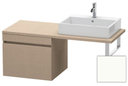 Тумба/шкафчик для консоли/столешницы Duravit DuraStyle под раковину 60х54,8х51,2 см, подвесная, ДСП, цвет: лен/белый матовый, 1 выдвижной ящик, прямоугольная