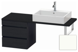 Тумба/шкафчик для консоли/столешницы Duravit DuraStyle под раковину 50х47,8х51,2 см, подвесная, ДСП, цвет: дуб черный/белый матовый, 2 выдвижных ящика, прямоугольная