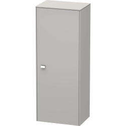 Пенал Duravit Brioso R, 52x36x133 см, подвесной, (правый), с дверцей, с полкой, со стеклянными полками, цвет: бетонно-серый/хром, в ванную комнату