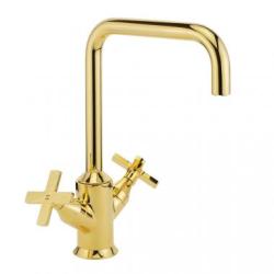 Смеситель для раковины Migliore Sirius, однорычажный, поворотный, длина 160 мм, керамический картридж, латунь, цвет золото