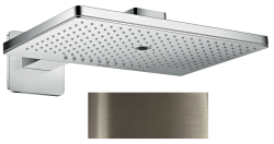 Верхний душ AXOR ShowerSolutions 460/300 3jet, с держателем, с розеткой, настенный монтаж, прямоугольный, с 3 режимами, размер 46,6х30 см, металлический, цвет: полированный никель, для душа/ванной