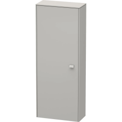 Пенал Duravit Brioso L, 52x24x133 см, подвесной, (левый), с дверцей, с полкой, со стеклянными полками, цвет: бетонно-серый, в ванную комнату