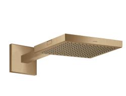 Верхний душ AXOR ShowerCollection 240/240 1jet с держателем, настенный монтаж, квадратный, с 1 режимом, размер 24х24 см, металлический, цвет: шлифованная бронза, для душа/ванной