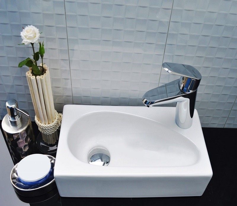 Раковина для ванной CeramaLux 7291 40х10х20 накладная, прямоугольная, керамическая/фарфоровая, цвет белый, с отверстием под смеситель, без слива-перелива