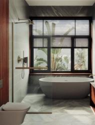 Душевая перегородка MaybahGlass, 195х79 см, прозрачное стекло/узкий профиль бронза, правая/левая, плоская (панель), из закаленного стекла, (ограждение без поддона) стеклянная, правосторонная/левосторонная, универсальная