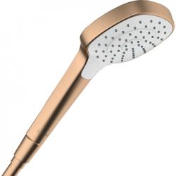 Лейка душевая Hansgrohe Croma Select E 1jet, настенная, квадратная, с 1 режимом, хромированная/пластмассовая, цвет шлифованная бронза, ручная, для душа/ванной