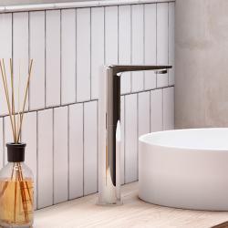 Смеситель для раковины/умывальника Damixa Jupiter, сенсорный, высокий, неповоротный, длина излива 112 мм, латунь, цвет хром