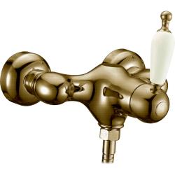 Смеситель для душа Boheme Medici Ripresa, однорычажный, настенный, керамический, без излива, без душевого комплекта, латунь, цвет бронза