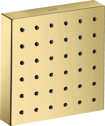 Верхний душ/модуль душа AXOR ShowerCollection, настенный/потолочный, скрытый монтаж, квадратный, с 1 режимом, размер 12х12 см, металлический, цвет: полированная медь, верхний/плечевой/боковой душ, для душа/ванной
