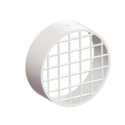 Наконечник-решетка воздухозабора Gekon D80 мм цвет белый, для дымоходов, традиционных котлов, алюминий/оцинкованная сталь