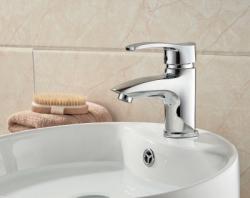 Смеситель для раковины/умывальника LEDEME однорычажный, неповоротный, длина излива 105 мм, латунь, цвет хром