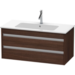 Тумба под раковину для консоли/столешницы Duravit Ketho 100х49,6х55 см, подвесная, ДСП, цвет: каштан темный, 2 выдвижных ящика, прямоугольная