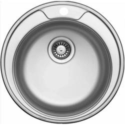 Мойка 490х490 см TopZero Wellinox серия FAVORITE, врезная, из нержавеющей стали, микродекор, круглая, отверстие под смеситель, слив-перелив, для кухни Мойка 490х490 см TopZero Wellinox серия FAVORITE, врезная, из нержавеющей стали, микродекор, круглая, отверстие под смеситель, слив-перелив, для кухни