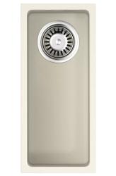Мойка кухонная Omoikiri Bosen 20-U-WH, 44х20 см, врезная, из искусственного гранита (Tetogranit), прямоугольная, цвет белый, без отверстия под смеситель, без крыла, слив-перелив, врезная под столещницу, для кухни