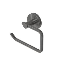 Держатель для туалетной бумаги Cezares Relax без крышки, цвет оружейная сталь, настенный, латунный/нержавеющая сталь, форма округлая, для туалета/ванной, бумагодержатель