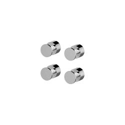 Комплект одинарных крючков IDDIS Optima Home, хром, настенный, сплав металлов, 25х19х19 мм, форма округлая, для полотенец в ванную/туалет/душевую кабину