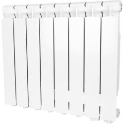 Радиатор STOUT STYLE 500/7 биметаллический, панельный, боковое подключение, для отопления квартиры, дома, водяные, мощность 1190 Вт, настенный, цвет белый