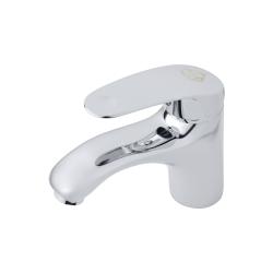 Смеситель для раковины/умывальника AQUEDUC однорычажный, неповоротный, длина излива 127 мм высота 75 мм керамический, цинк, цвет хром 346861