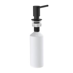 Встраиваемый дозатор IDDIS Kitchen Line для жидкого мыла, латунь/пластик, цвет черный матовый, емкость дозатора пластиковая, объем - 550 мл, для кухонных моек, встраиваемый в мойку/столешницу, для кухни SDIBL00i59