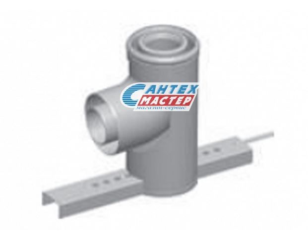 Отвод для дымохода Wolf DN160 87 град, с опорной планкой, коаксиальный,  газовых котлов отопления (Вольф)