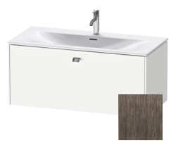 Тумба под раковину Duravit Brioso, 102х47,9х44,4 см, подвесная, 1 выдвижной ящик, ДСП, цвет: сосна терра/хром, шкафчик навесной, механизм доводчика, прямоугольная, правая/левая, в ванную комнату