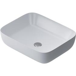 Раковина AM.PM Func, 51х40,5х13,5 см, накладная, прямоугольная, цвет белый, фарфоровая/фаянсовая, без отверстия под смеситель, без слив-перелива