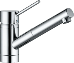 Смеситель для кухни/мойки KLUDI SCOPE, однорычажный, поворотный, латунный,  длина излива 197 мм, латунь, цвет хром