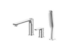 Смеситель для ванны/душа BelBagno Ancona, на борт ванны, однорычажный, неповоротный, длина 206 мм, керамический, латунь, цвет хром