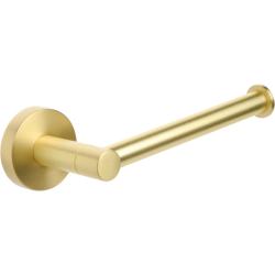 Держатель для туалетной бумаги Fixsen Comfort Gold, без крышки, золотой матовый, настенный, сталь, форма округлая, для туалета/ванной, бумагодержатель