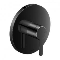 Смеситель для душа Duravit C.1, однорычажный, скрытого монтажа, 17х17 см, керамический, 1 функция, настенный/встраиваемый, без излива, без шланга/лейки, круглый, латунь, цвет черный матовый, лицевая часть, для душа/ванной