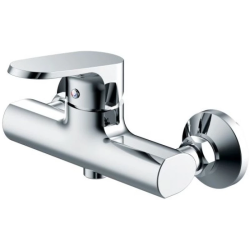 Смеситель для душа Bravat Pure, настенный, однорычажный, без излива, керамический, латунь, цвет хром, без душевого гарнитура