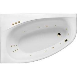 Ванна Excellent Kameleon SMART, 170х110 см, акриловая, цвет- белый/золото, (с гидромассажем), с каркасом, асимметричная, левосторонняя, левая, приставная/встраиваемая