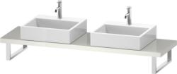 Столешница Duravit Brioso, для консоли, консольное полотно, 80х48 см, ДСП, прямоугольная, цвет: белый глянец,  для двух раковин/умывальников/рукомойников, 2 выреза под раковину, установка по краям