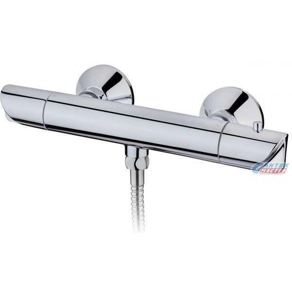Смеситель для душа Teka Mallorca термостатический, хромированный, настенный, без излива/шланга/лейки, латунь хром