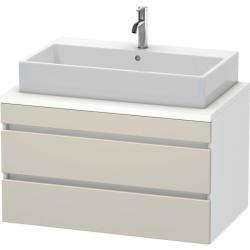 Тумба под раковину для консоли/столешницы Duravit DuraStyle 90х54,8х51,2 см, подвесная, ДСП, цвет: серо-коричневый/белый матовый, 2 выдвижных ящика, прямоугольная