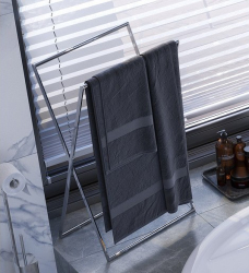 Полотенцедержатель Excellent Kros, напольный, складной, латунь, форма прямоугольная, для полотенец в ванную/туалет/душевую кабину, цвет хром