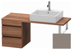 Тумба/шкафчик для консоли/столешницы Duravit DuraStyle под раковину 40х47,8х51,2 см, подвесная, ДСП, цвет: орех/базальт, 2 выдвижных ящика, прямоугольная