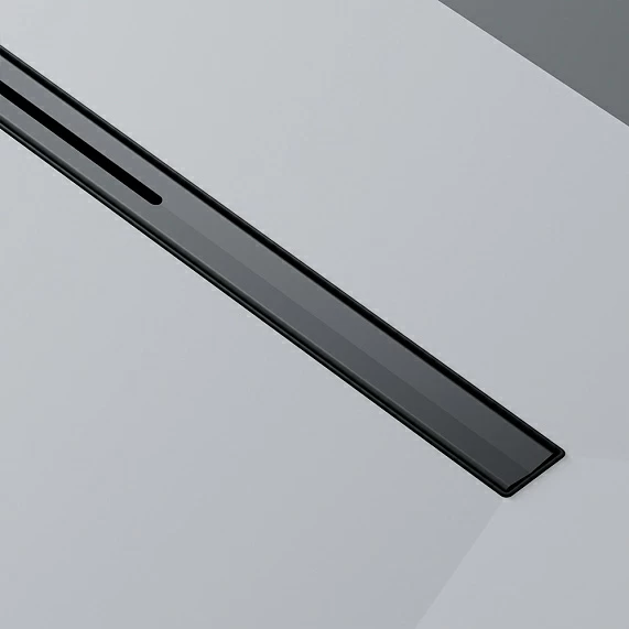 Душевой трап (лоток) AM.PM MasterFlow Slim 1000 мм комбинированный затвор с черной матовой решеткой, цвет черный, выходная труба 40/50 мм, линейный