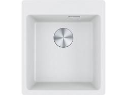 Мойка кухонная Franke MRG 610-39, 44х50 см, врезная, искусственный гранит (Fragranite+), прямоугольная, цвет полярный белый, без отверстия под смеситель, без крыла, слив-перелив, врезная в столещницу, для кухни